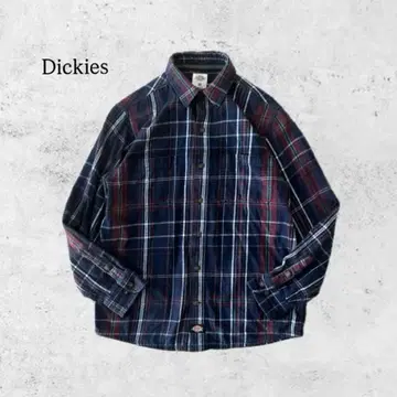 Dickies 플란넬 체크 셔츠 M 네이비 계열