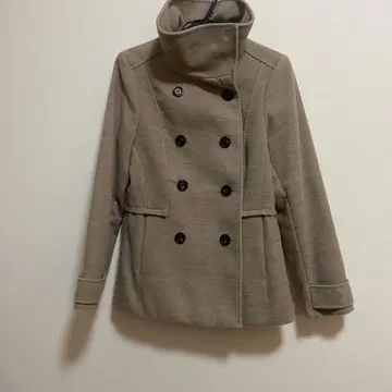 H&M 베이지 더블 브레스트 코트