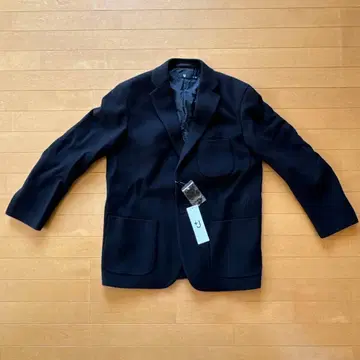 네이비 테일러드 자켓 울 혼방