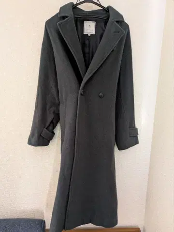 울 100% 다크 그레이 체스터 코트 사이즈 38