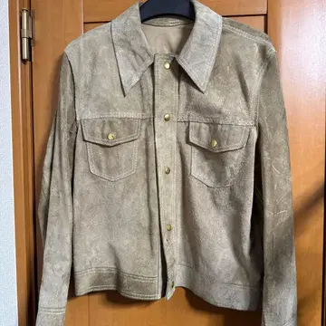 베이지 스웨이드 자켓