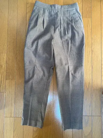 체크 무늬 슬랙스