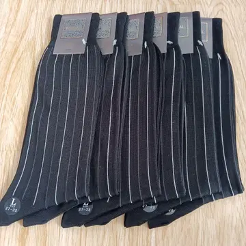 27 28cm 포멀 양말 예복용 양말 비즈니스 삭스 블랙 여섯 켤레