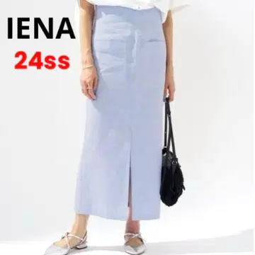 24ss IENA 스트레치 린넨 포켓 스커트