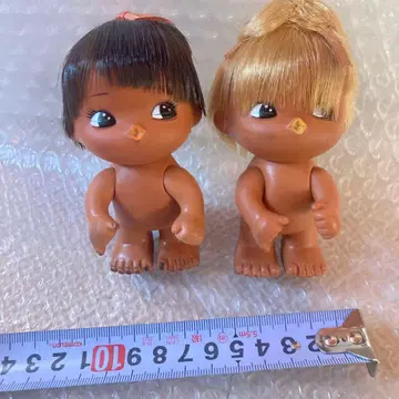 쇼와 레트로 소프트 비닐 2체 인형