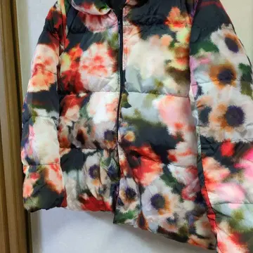 플라워 프린트 다운 자켓