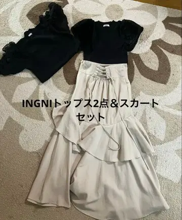 INGNI 상의 2점 & 스커트 세트