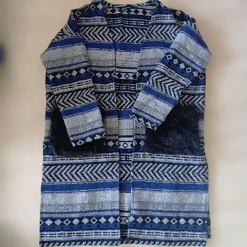 퍼가 달린 롱 코트 L