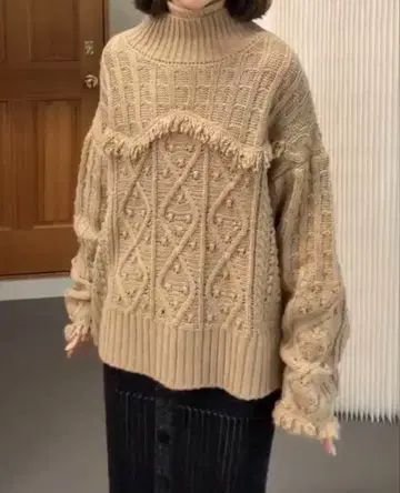 eaphi MIX PATTERN OVER KNIT