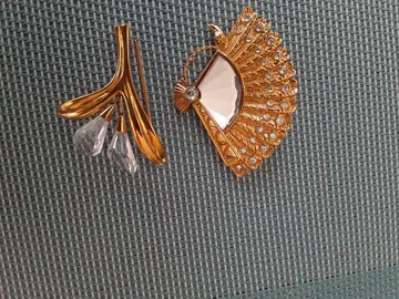 Swarovski 브로치 꽃/부채