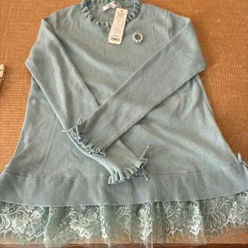 Super Beauty M 프릴 소매 니트 스웨터