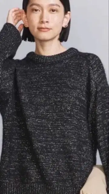 뷰티앤유스 모헤어 블렌드 라메 니트 풀오버 울