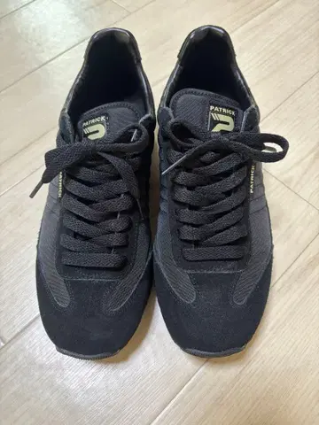 PATRICK 블랙 스웨이드 스니커즈