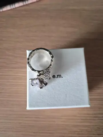 e.m. 나비 모티브 실버 925 반지