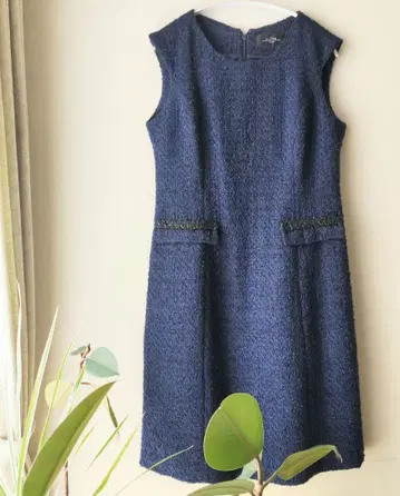 DoCLASSE THE CLASSE 트위드 원피스 13호 네이비