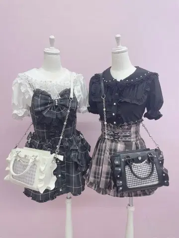 Ank Rouge 리본 프릴 프릴 셋업