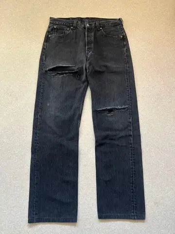 90s usa Levis 501 블랙 데미지 데님