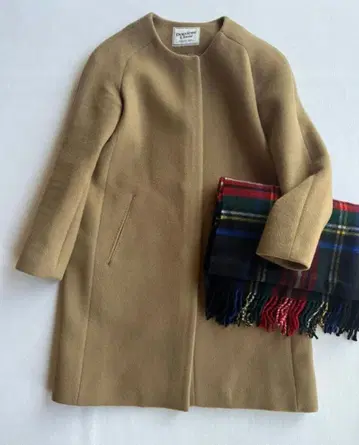 두지엠 클라세 노카라 코트 36 카멜 베이지