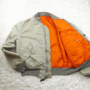 희귀품 90s 알파 인더스트리즈 MA-1 실버 은 USA제