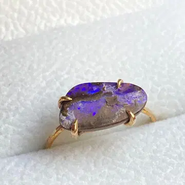 모나카 K14 볼더 오팔 반지