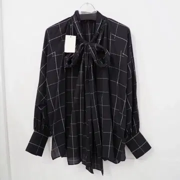 윔 가젯 24ss 봄/여름 시어 보타이 블라우스