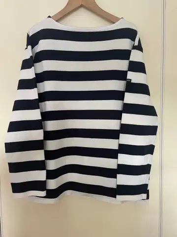 SAINT JAMES 와이드 보더 화이트/블랙 T5