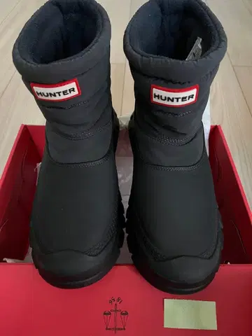 HUNTER 방수 부츠 US7 / EU38 블랙