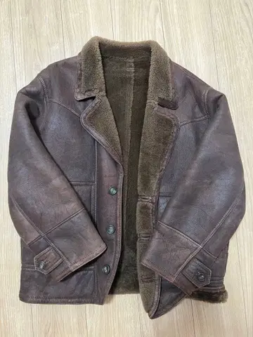 Sheep House 가죽 자켓 브라운