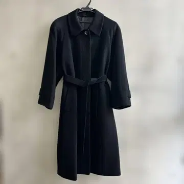 캐시미어 100% 블랙 롱 코트