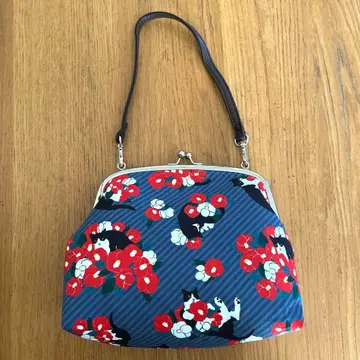 펠리시모 고양이부 꽃과 노는 고양이의 동글고 귀여운 가마구치 백