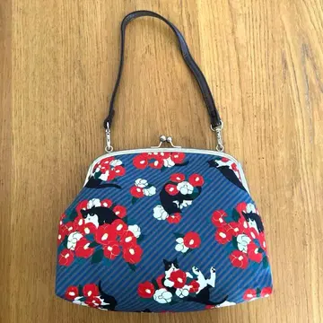 펠리시모 고양이부 꽃과 노는 고양이의 동글고 귀여운 가마구치 백