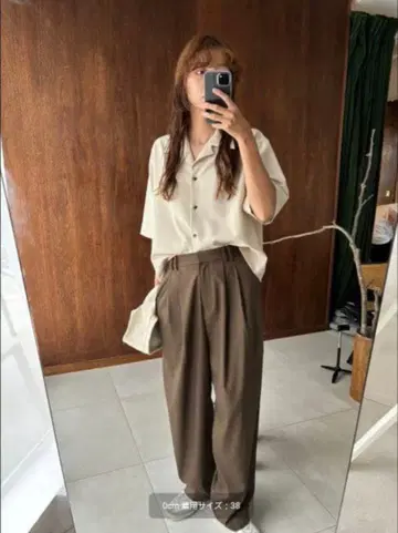 W 턱 와이드 슬랙스 더블턱 와이드 슬랙스