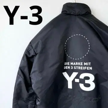 Y-3 블랙 리버서블 다운 자켓