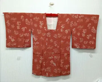 도행 코트 순수 실크 기모노 일본 정통의상 소품 겉옷 오렌지