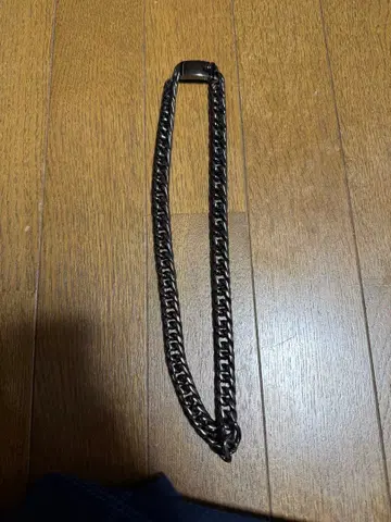 S.Steel 블랙 체인 목걸이