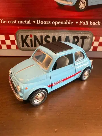 FIAT 500 (친퀘첸토) 풀백식 미니카 [파랑]