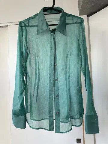 [ RIM.ARK ] 시스루 긴팔 셔츠 36 사이즈 그린