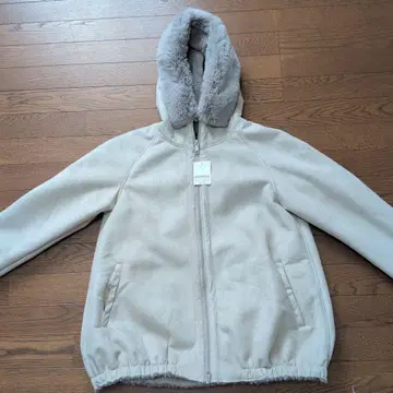 후드 부착 점퍼 무스탕풍 미사용 새상품