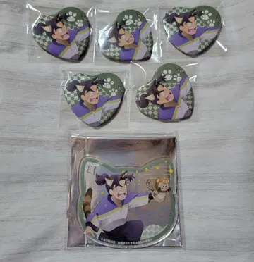 닌타마 란타로 난자타운 하트 캔뱃지 아크릴 코스터 시오에 분지로