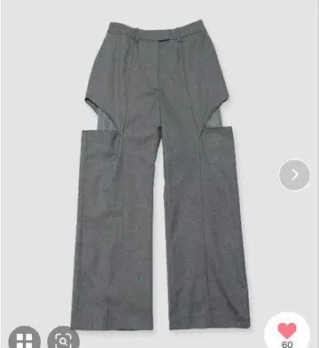 JOSE MOON SLIT SLIM PANTS 그레이