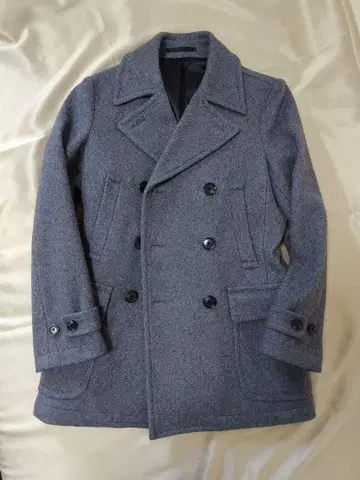 유나이티드 애로우즈 UNITED ARROWS 백 벨트 부착 피 코트