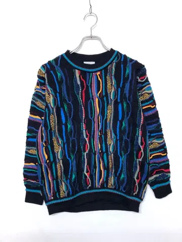 purely Australian 구제 의류 멀티 컬러 3D 니트 스웨터