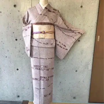 순수 실크 고급 시보리 호몬기 이중 기모노 미니 꽃무늬 자수 패턴