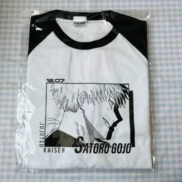 주술회전 고죠 사토루 래글런 T셔츠 점프 캐릭터즈 스토어 미개봉 새상품