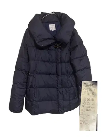 KUMIKYOKU 쿠미쿄쿠 다운 페더 숄카라 다운 자켓 네이비