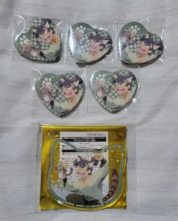 닌타마 란타로 난자타운 하트 캔뱃지 아크릴 코스터 식만류삼랑