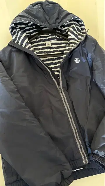 [쁘띠바토] 네이비 점퍼 스트라이프 안감 부착 M 사이즈