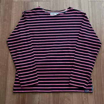 BRETON STRIPE 풀오버 브레통 스트라이프 핑크 x 네이비