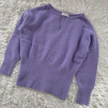 개럴개런트 퍼플 키넥 니트 F 울 혼방 양모