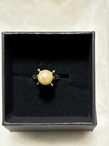 펄 실버 반지 클래식 디자인